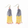 INK + ALLOY Abbey Tassel Alternating Seed Bead Earring Yellow And Ivory