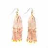 INK + ALLOY Abbey Tassel Alternating Seed Bead Earring Pink And Coral