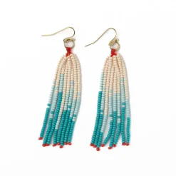 INK + ALLOY Abbey Tassel Ombre Seed Bead Earring Turquoise