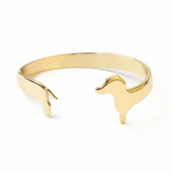 INK + ALLOY Abigail Dachshund Cuff Bracelet Brass
