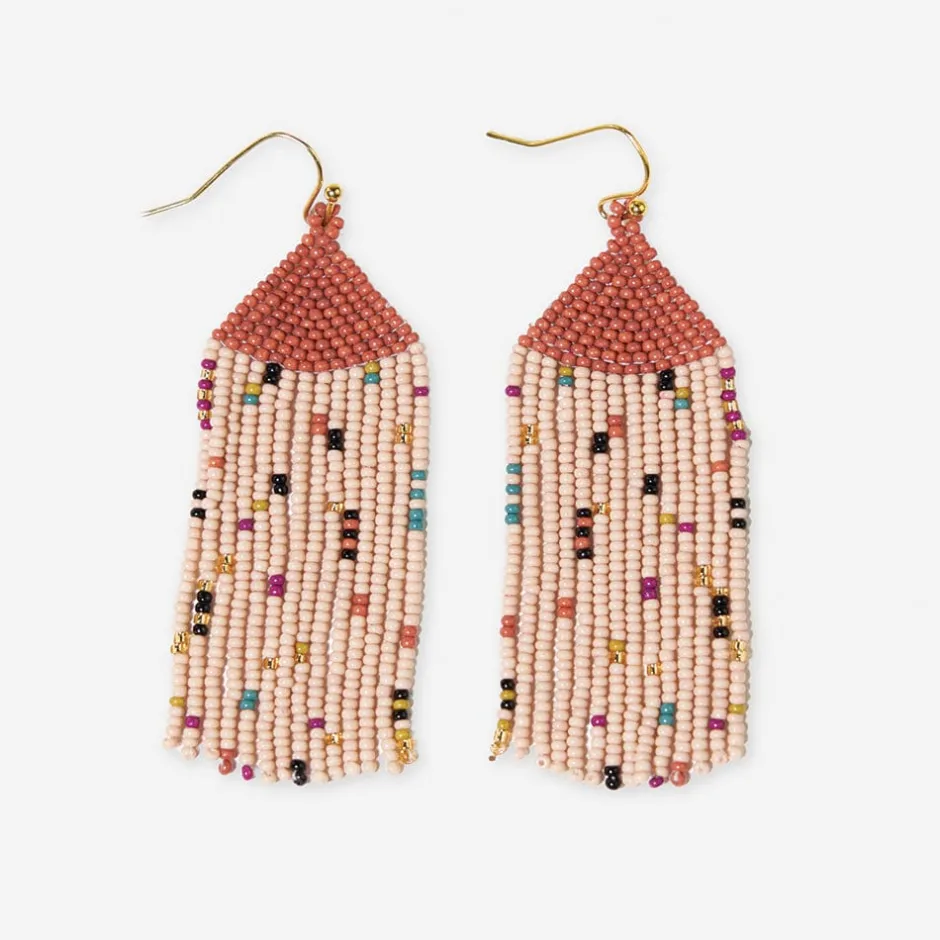 INK + ALLOY Agnes Confetti Beaded Fringe Earring Desert