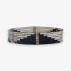 INK + ALLOY Alex Half Diamond Stretch Bracelet Black