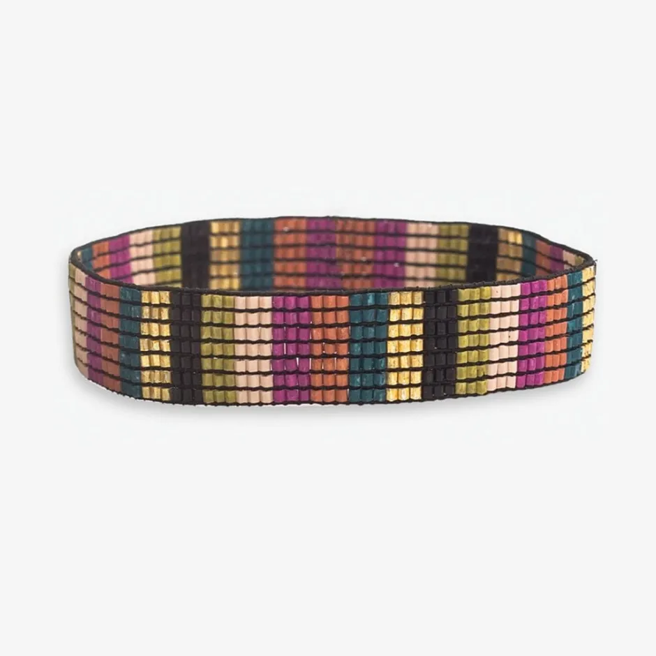 INK + ALLOY Alex Vertical Stripes Beaded Stretch Bracelets Jewel Tone