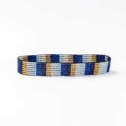 INK + ALLOY Alex Vertical Stripes Beaded Stretch Bracelet Greece