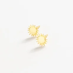 INK + ALLOY Alice Sunburst Post Earrings 18k Gold