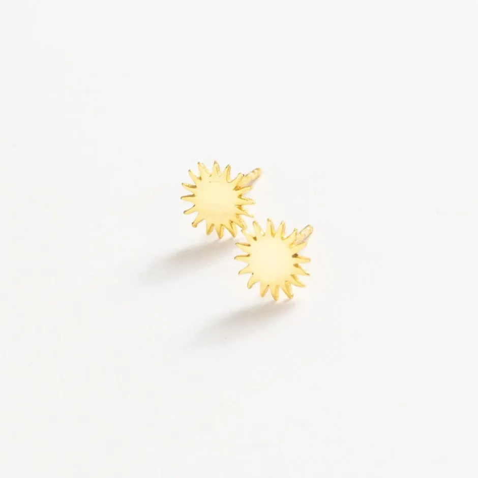 INK + ALLOY Alice Sunburst Post Earrings 18k Gold