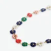 INK + ALLOY Amanda Multi Color Flowers Beaded Necklace St. Tropez