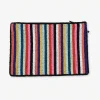 INK + ALLOY Annabella Vertical Stripes Beaded Clutch Multicolor