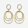 INK + ALLOY Aubrey Round Geometric Door Knocker Earrings Brass