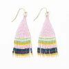 INK + ALLOY Audrey Small Seed Bead Horizontal Stripe Lilac