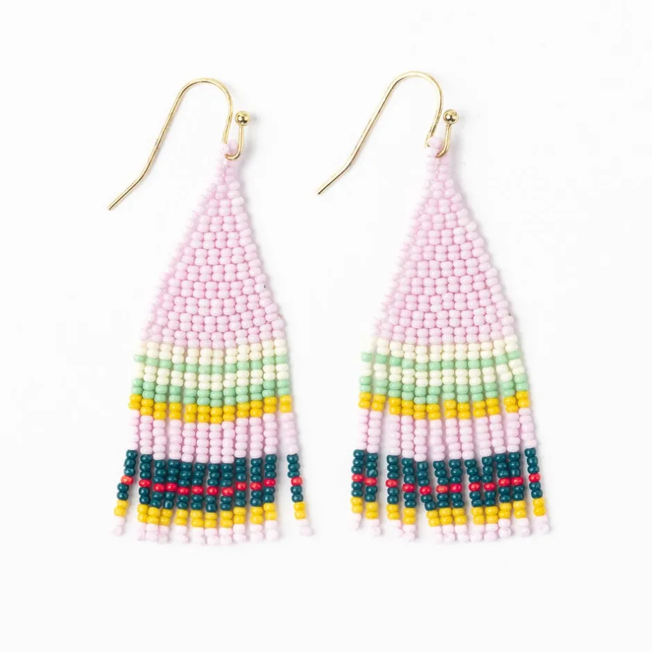 INK + ALLOY Audrey Small Seed Bead Horizontal Stripe Lilac