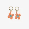 INK + ALLOY Blossom Four Petal Flower Drop Earrings Coral