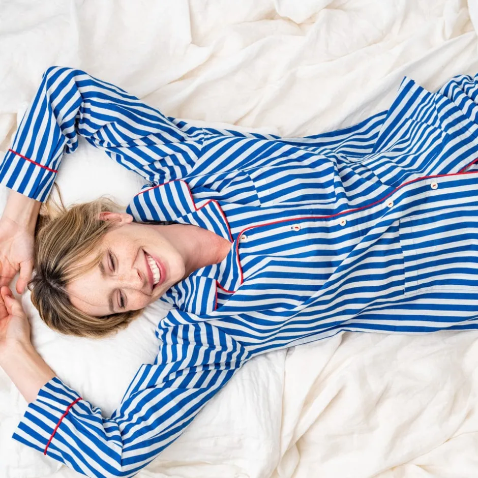 INK + ALLOY Bonnie Pajama Set Blue & White