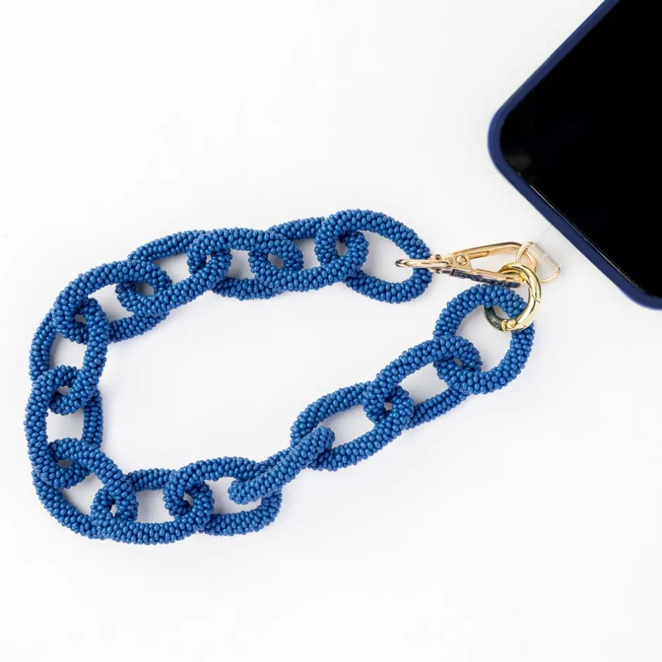 INK + ALLOY Celine Beaded Phone Chain + Bag Charm Lapis