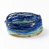 INK + ALLOY Chelsea 18 Strand Luxe Beaded Bracelet Set Blue