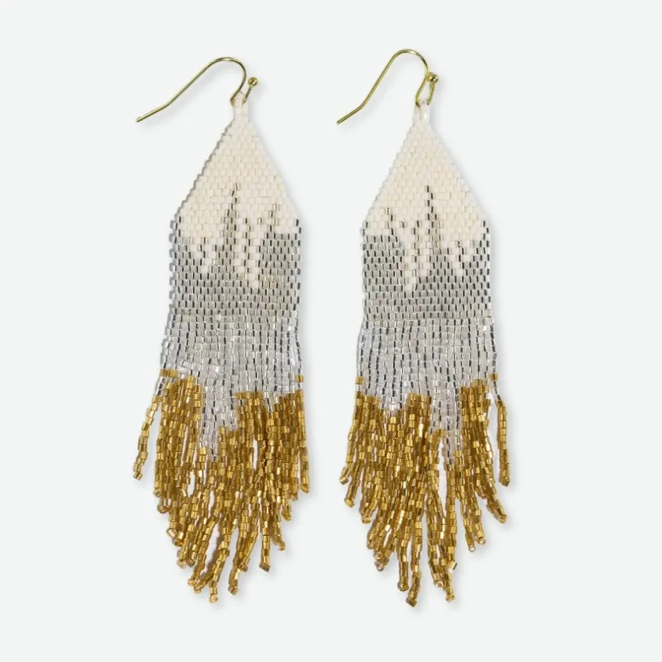 INK + ALLOY Claire Ombre Beaded Fringe Earrings St. Moritz