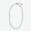 INK + ALLOY Drew Round Stones With Alternating Seed Bead Necklace White