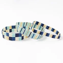 INK + ALLOY Dylan Bracelet Stretch Set Of 3 Blue