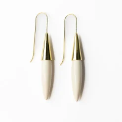 INK + ALLOY Elizabeth Ceramic Spike Earring White
