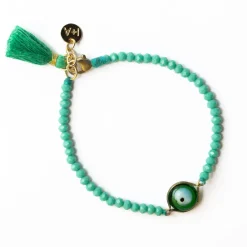 INK + ALLOY Emma Crystal Third Eye Bracelet With Clasp And Extension Green