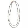 INK + ALLOY Erica Long Necklace Faceted Silver Beads