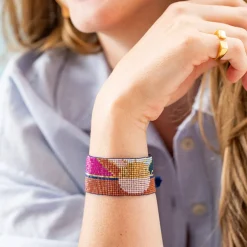 INK + ALLOY Erin Sunrise Adjustable Beaded Bracelet Multicolor