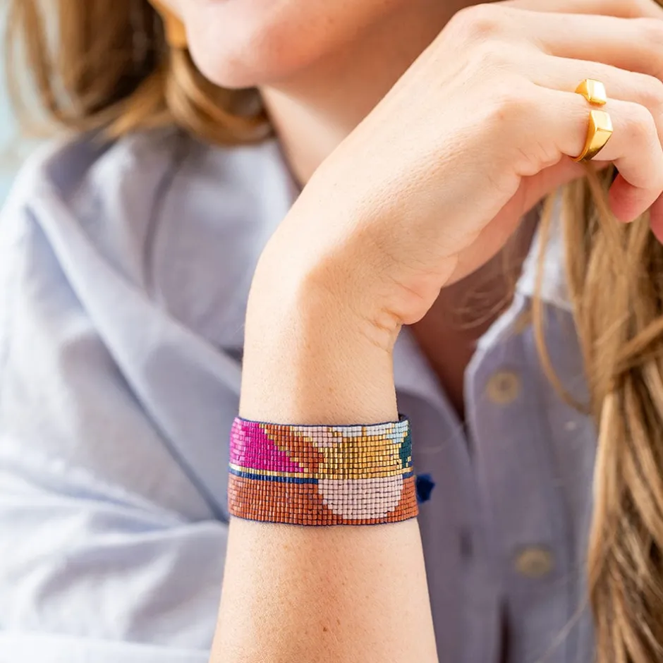 INK + ALLOY Erin Sunrise Adjustable Beaded Bracelet Multicolor