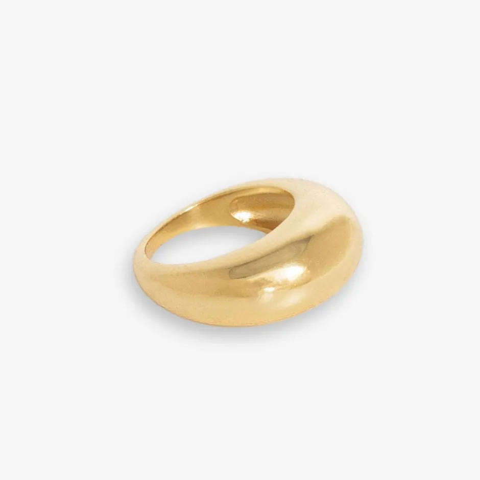 INK + ALLOY Faye Dome Ring Brass - Size 7