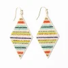 INK + ALLOY Frida Horizontal Lines Beaded Earrings Multicolor