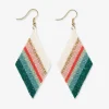 INK + ALLOY Frida Mixed Stripe Beaded Earrings Teal + Poppy