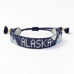 INK + ALLOY Gabby "Alaska" Adjustable Beaded Bracelet Navy