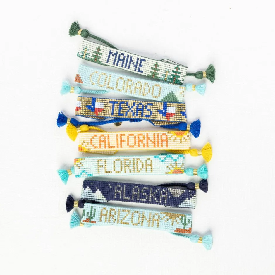 INK + ALLOY Gabby "Alaska" Adjustable Beaded Bracelet Navy