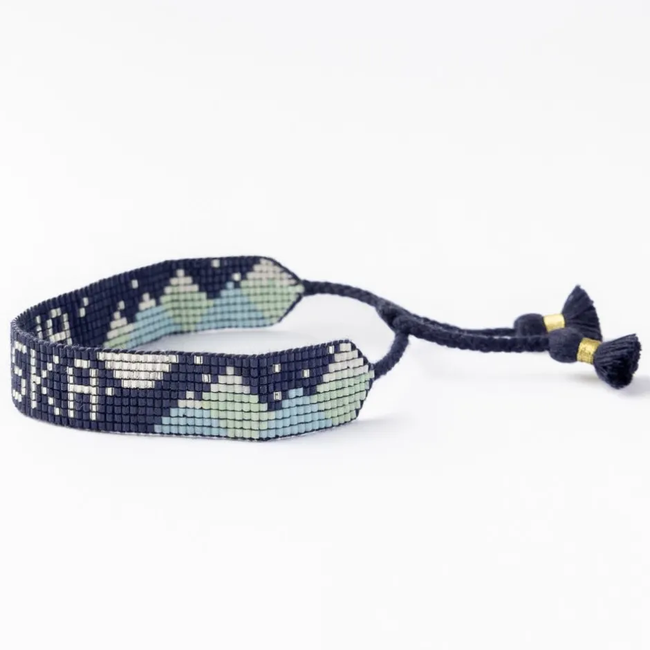 INK + ALLOY Gabby "Alaska" Adjustable Beaded Bracelet Navy