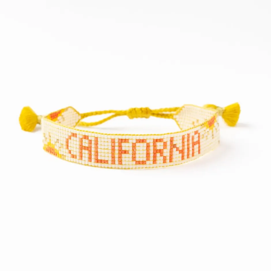 INK + ALLOY Gabby "California" Adjustable Beaded Bracelet Yellow