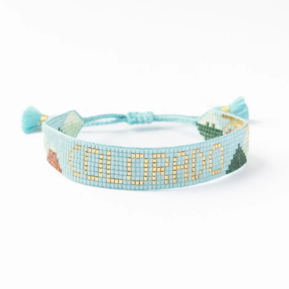 INK + ALLOY Gabby "Colorado" With Mountains Adjustable Beaded Bracelet
