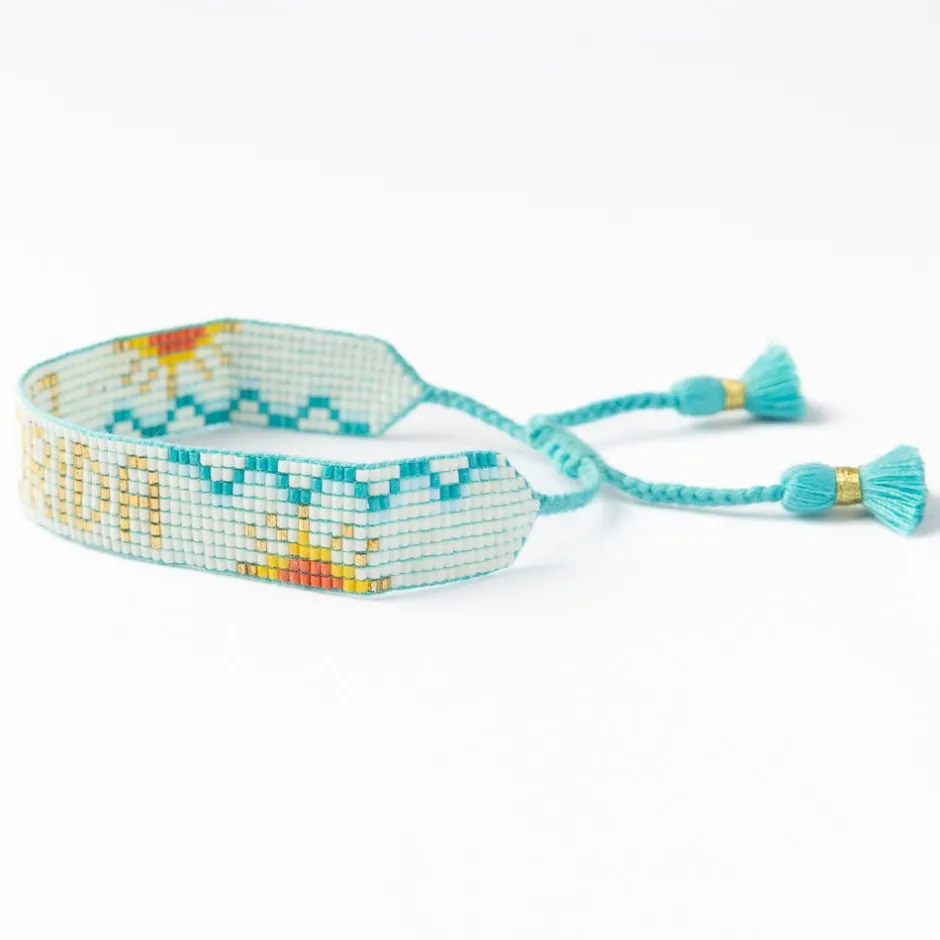 INK + ALLOY Gabby "Florida" Waves With Sunshine Adjustable Beaded Bracelet