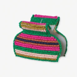 INK + ALLOY Gia Mixed Horizontal Stripes Small Claw Rio