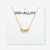 INK + ALLOY Goldie Chain Necklace With Brass Letters 16" With 1.5" Extension Mama