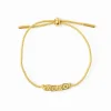 INK + ALLOY Goldie Gold Lurex Cord With Brass Letters Adjustable Xoxo