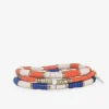 INK + ALLOY Grace Game Day Sequin Bracelet Stack of 3 Blue and Orange