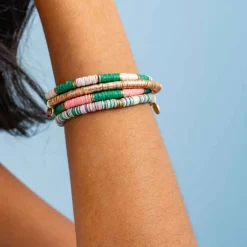 INK + ALLOY Grace Multi Mix Sequin Stretch Bracelet Kelly Green