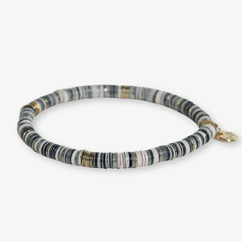 INK + ALLOY Grace Multi Mix Stretch Bracelet Black and White
