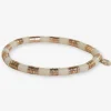 INK + ALLOY Grace Small Uniform Colorblocks With Gold Sequin Stretch Bracelet Ivory