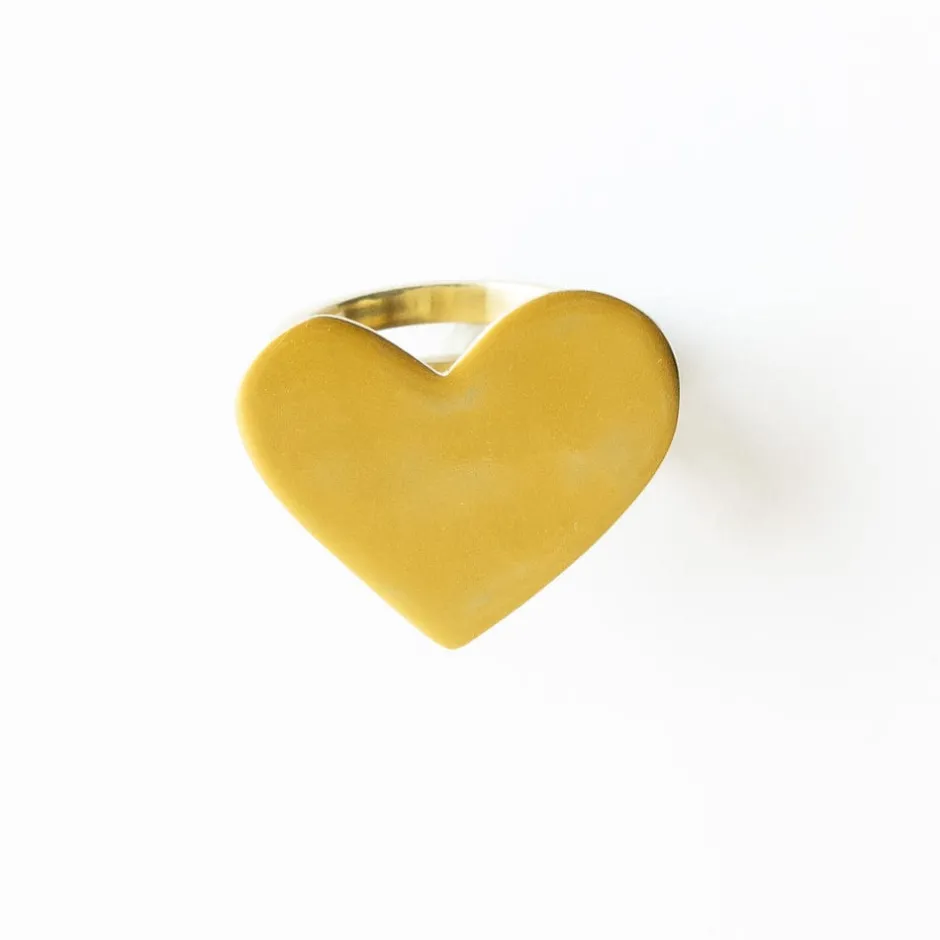 INK + ALLOY Harper Heart Bandana Ring Brass