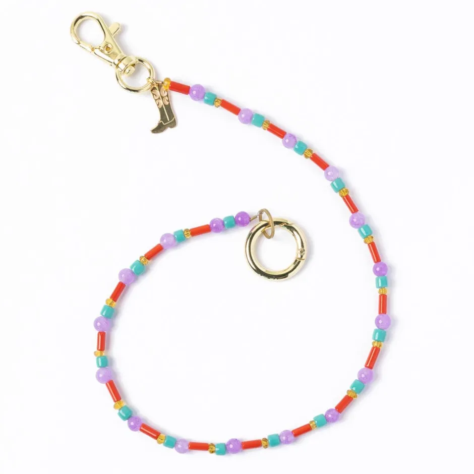 INK + ALLOY Kate Beaded Bag Charm with Brass Boot