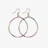 INK + ALLOY Kelly Color Block Beaded Hoop Earrings Muted Rainbow
