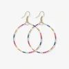 INK + ALLOY Kelly Color Block Beaded Hoop Earrings Rainbow