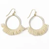 INK + ALLOY Kendra Fringe Hoop Seed Bead Earring Ivory