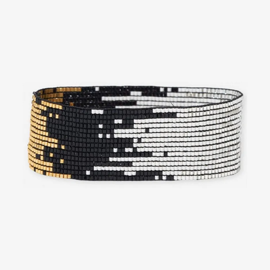 INK + ALLOY Kenzie Ombre Beaded Stretch Bracelet Black