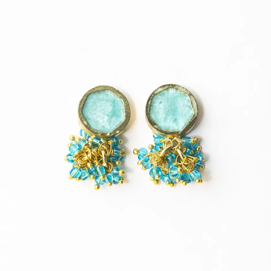 INK + ALLOY Kimberly Enamel Earring Turquoise